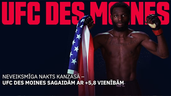Neveiksmīga nakts Kanzasā – UFC Des Moines sagaidām ar +5,8 vienībām