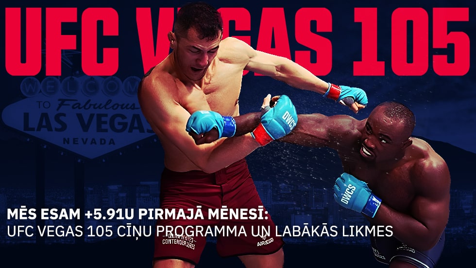 Viens mēnesis, +5.91U: vai varam saglabāt šo panākumu sēriju arī UFC Vegas 105?