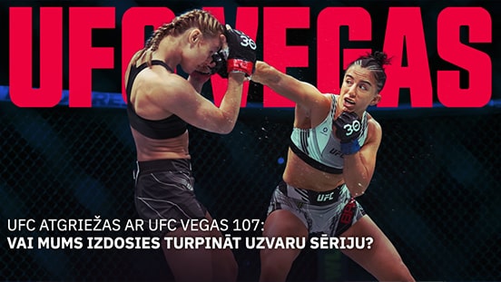 UFC atgriežas ar UFC Vegas 107: Turpinām uzvaru sēriju!