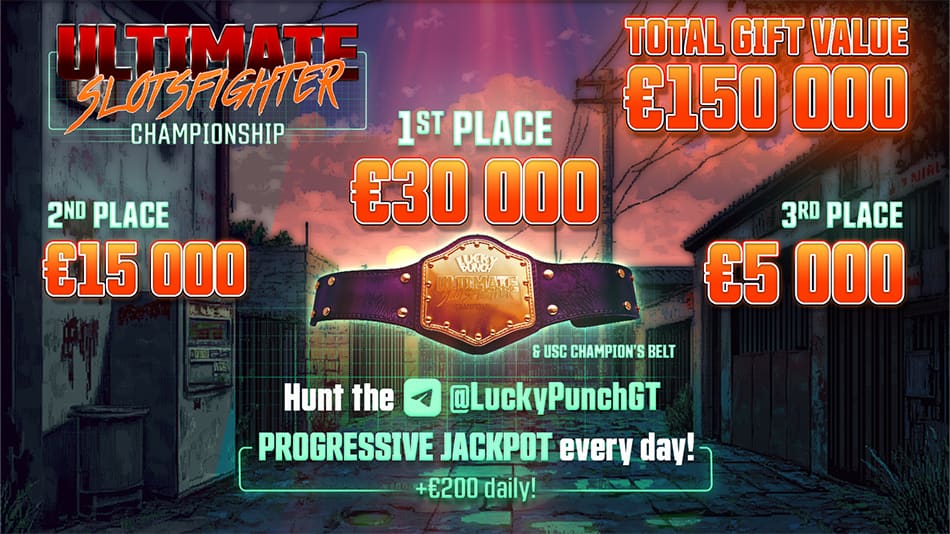 Ultimate SlotsFighter Championship: Win Cash DAILY & Fight for a Slice of €50,000