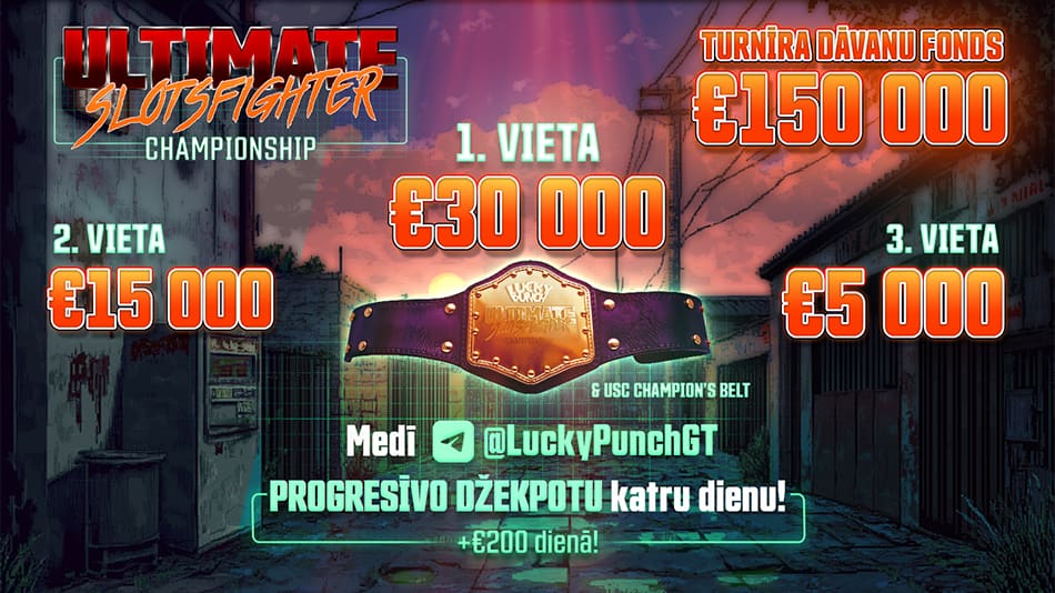 Ultimate SlotsFighter Championship: Laimē piķi KATRU DIENU un cīnies par daļu no €50,000