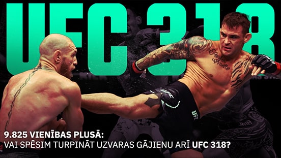 +9.825 vienības: vai UFC 318 turpinās uzvaras sēriju?