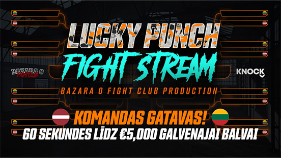 60 sekundes līdz €5,000 galvenajai balvai — Lucky Punch IRL Fight Stream Viļņā