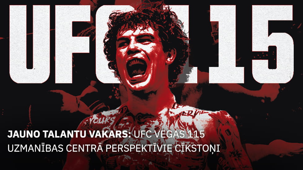 Jauno talantu vakars: UFC Vegas 115 uzmanības centrā perspektīvie cīkstoņi