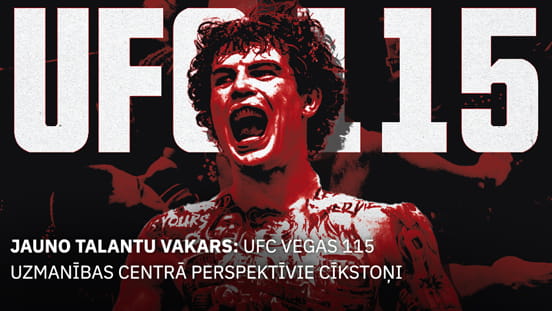 Jauno talantu vakars: UFC Vegas 115 uzmanības centrā perspektīvie cīkstoņi