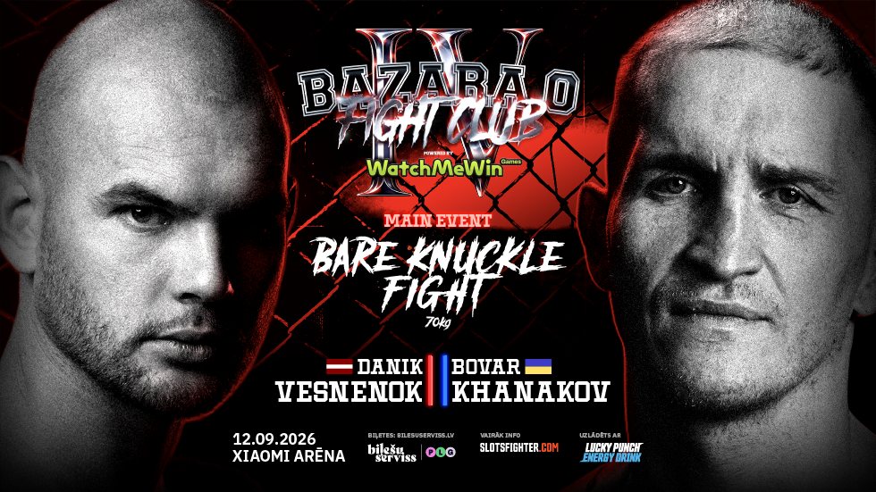 Основатель BAZARA 0 Даник Веснёнок на «BAZARA 0 Fight Club IV» выйдет в поединок против украинского кулачного бойца Бовара Ханакова