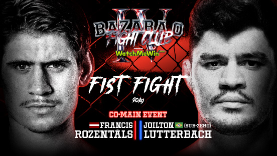 “BAZARA 0 Fight Club IV” pret Džoiltonu “Brazilian Sub-Zero” Luterbahu cīnīsies Francis Rozentāls