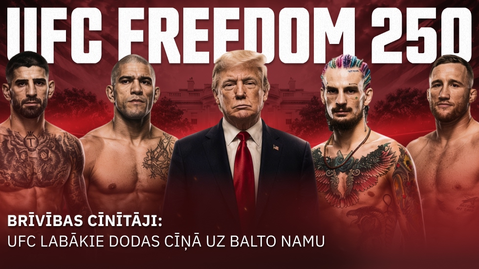 Brīvības cīnītāji: UFC elite dodas cīņā pie Baltā nama UFC Freedom 250