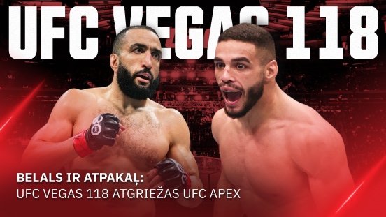 Belals ir atgriezies: UFC Vegas 118 cīņu programmā divi potenciāli titula pretendenti