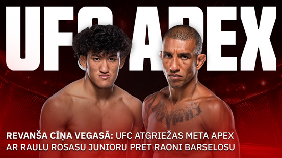 Atpakaļ Vegasā: UFC atgriežas Meta APEX ar Raula Rosasa juniora un Raoni Barselosa cīņu