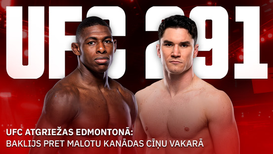 Kanādas cīņu vakars: UFC atgriežas Edmontonā — Baklijs pret Malotu 